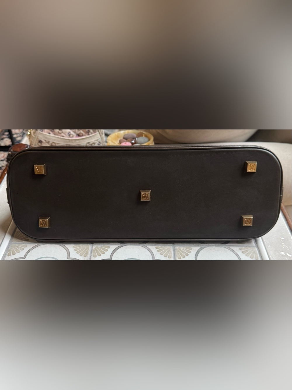 Louis Vuitton Beige Monogram Canvas and Brown Leather Satchel - Picture 13 of 16